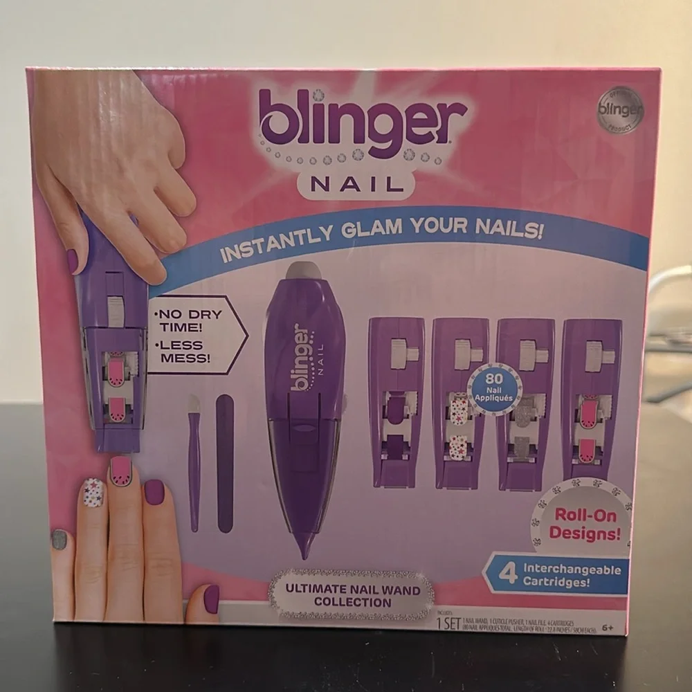 Nail Blinger ultimate nail wand and set of 14 Nail colors